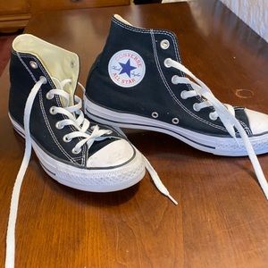 Black high top converse